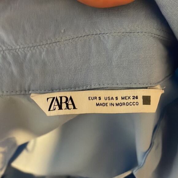 Zara collared ruffle midi dress - Picture 4 of 9